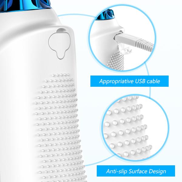 L'eau sans fil Flosser dentaire, IPX7Waterproof rechargeable Irrigator oral portatif de Electric pour le voyage à la maison, 5 modes et 6 le jet T
