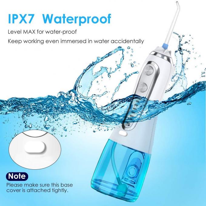 Décapant sans fil de dents de Flosser de l'eau, Irrigator oral dentaire portatif 5 modes, 6 astuces de rechange, IPX7 imperméable